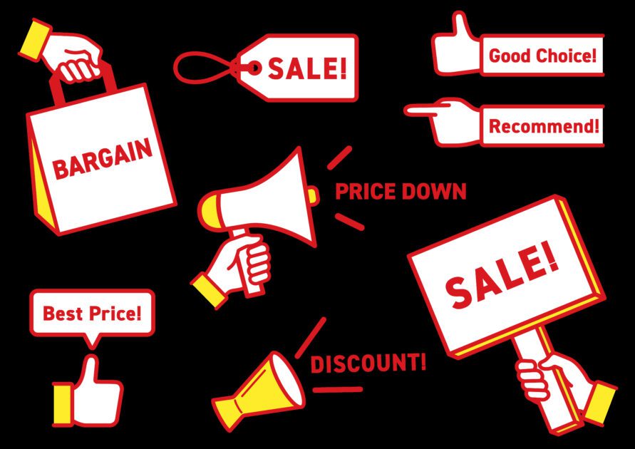 バーゲン・セール告知のイラスト