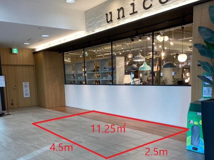 【Bivi福岡】商業施設の1Fエントランスエレベーター前スペース