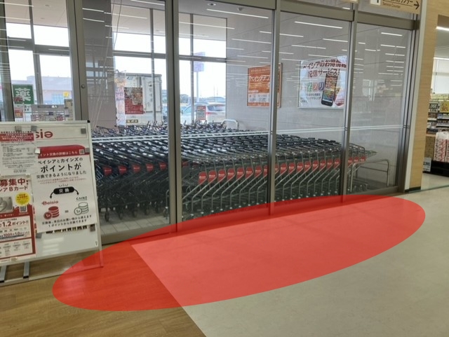 ベイシアの店内入口近くスペースの例
